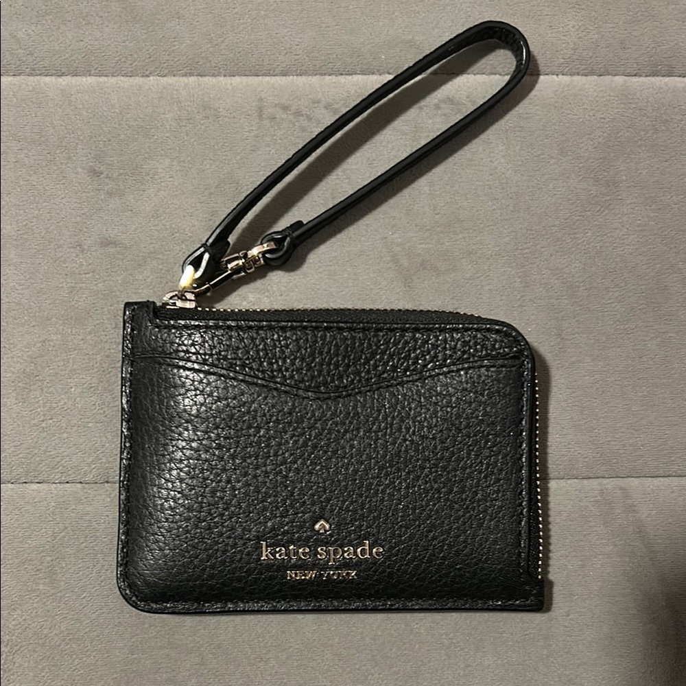 Kate Spade Black Leather Wristlet